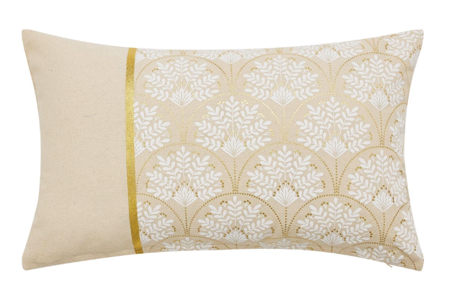 Gold Metallic Printed Cushion